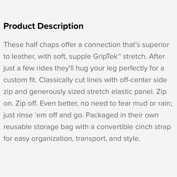 Kerrits Griptek Half Chap 2.0 Tall, ladies MT, NWT - Picture 12 of 12